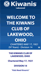 Mobile Screenshot of lakewoodkiwanis.com