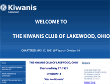 Tablet Screenshot of lakewoodkiwanis.com